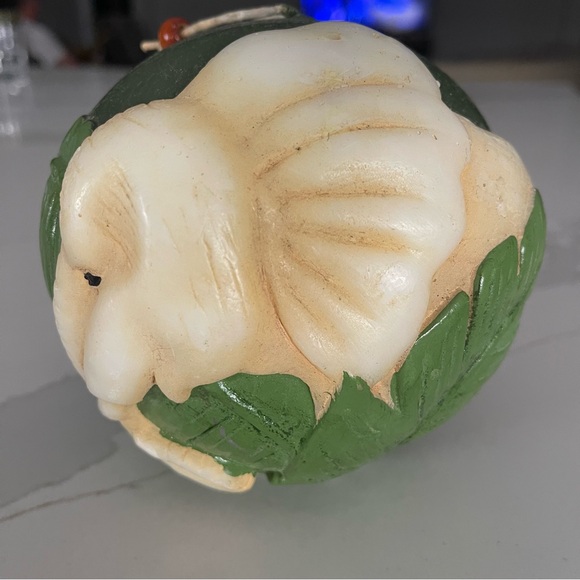 Vintage Elephant Candle chinoiserie green 7 palms - Picture 6 of 10